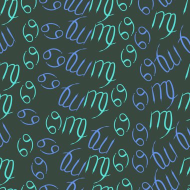 Soyut basit zodyak süsleme Dikişsiz desen