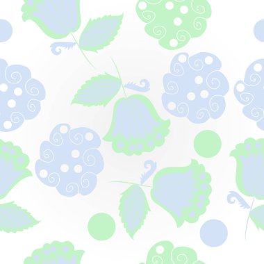 Dikişsiz soyut renkli çiçek deseni