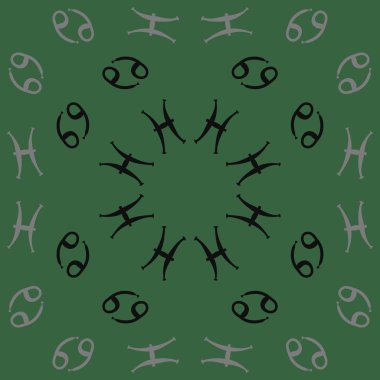 Soyut basit zodyak süsleme Dikişsiz desen