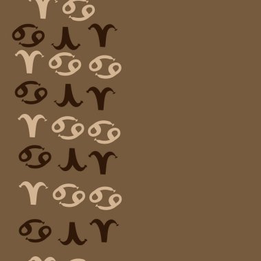 Zodiac Signs Dikişsiz desen. Vektör Illustration