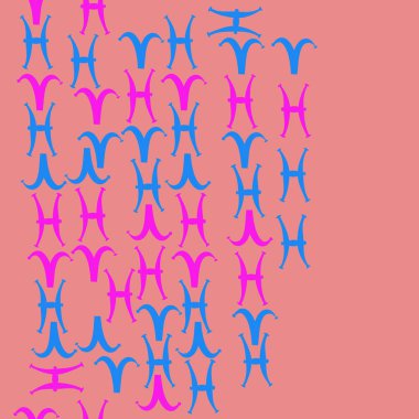 Burç işaretleri ile vektör desen arka plan  