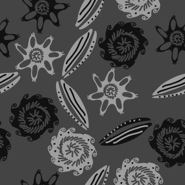 dikişsiz deniz deseni, sadece vektör illüstrasyon