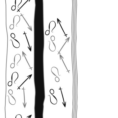 Soyut basit burç süslerinin kusursuz deseni