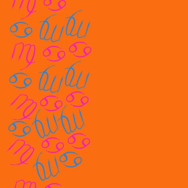 Soyut basit zodyak süsleme Dikişsiz desen