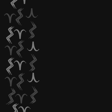 minimal eğri işaretleri vektör illüstrasyon, kopya uzay arka plan, Koç zodyak