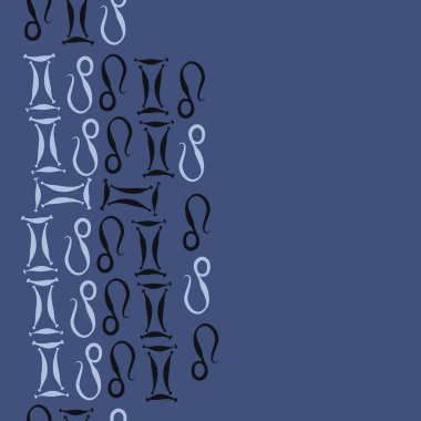 Soyut burçlar süs ile dikişsiz desen