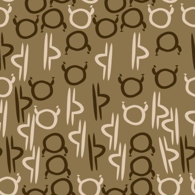 Soyut basit zodyak süsleme Dikişsiz desen