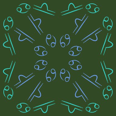 Soyut basit zodyak süsleme Dikişsiz desen