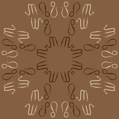 Soyut basit zodyak süsleme Dikişsiz desen