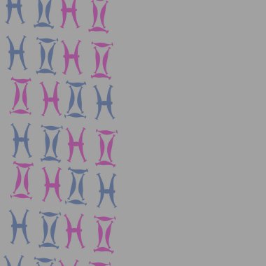 Zodiac Signs ile Dikişsiz soyut desen, vektör illüstrasyon