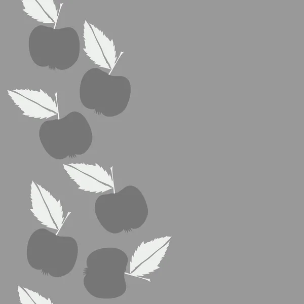 Abstracte Achtergrond Met Appels Bladeren — Stockvector