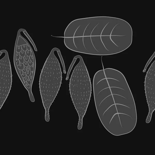 Patrón Sin Costuras Hojas Simples Abstractas — Archivo Imágenes Vectoriales