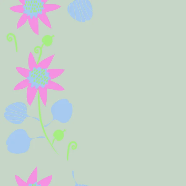 Patrón Floral Sin Costuras Ilustración Vectorial — Archivo Imágenes Vectoriales