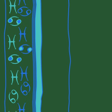 Soyut basit zodyak süsleme Dikişsiz desen