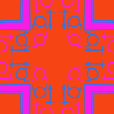 Soyut basit burçlar süs ile Dikişsiz desen