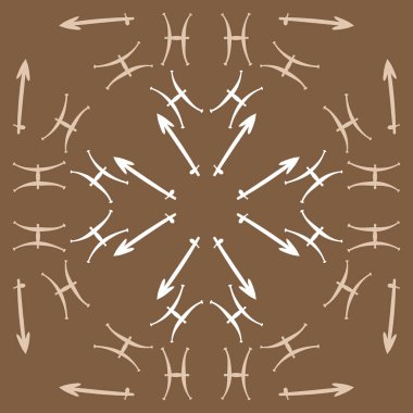 Zodiac Signs Dikişsiz desen. Vektör Illustration