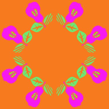 Renkli armutile dikişsiz soyut desen