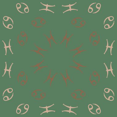 Soyut basit zodyak süsleme Dikişsiz desen