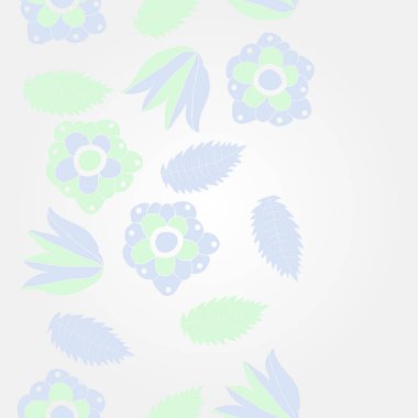 Çizgi sanat bitkileri ile dikişsiz etnik desen