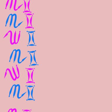 burç işaretleri ile dikişsiz desen, vektör illüstrasyon 