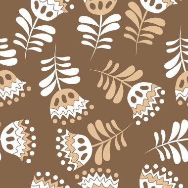 Kusursuz çiçek deseni, vektör çizimi