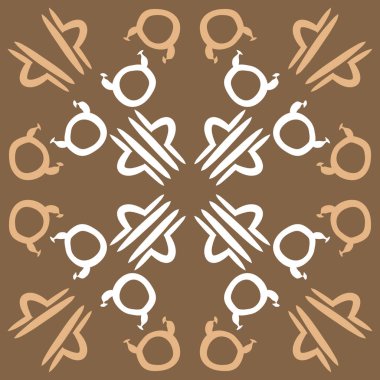 Zodiac Signs ile Dikişsiz soyut desen, vektör illüstrasyon