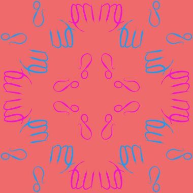 Soyut basit zodyak süsleme Dikişsiz desen