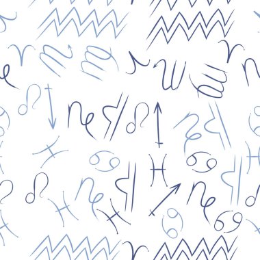 Soyut basit zodyak süsleme Dikişsiz desen