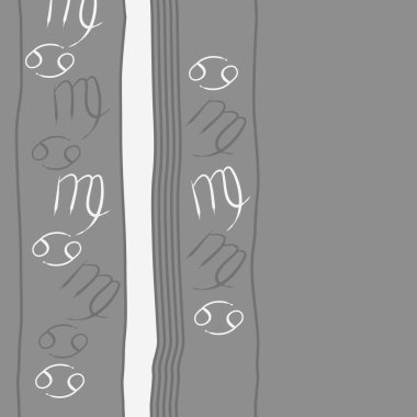 burçlar ve çizgiler ile soyut vektör deseni