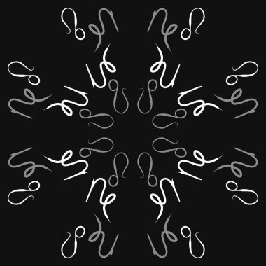 Soyut basit burç süslerinin kusursuz deseni