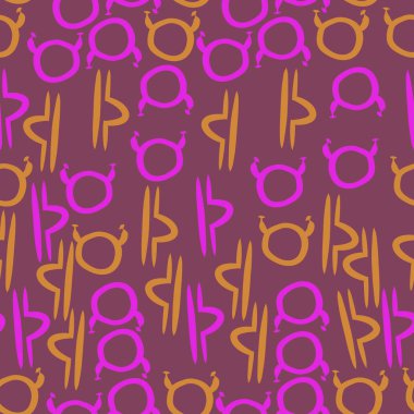 Soyut basit zodyak süsleme Dikişsiz desen