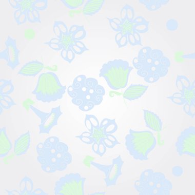 Yaratıcı çiçeklerle kesintisiz soyut desen