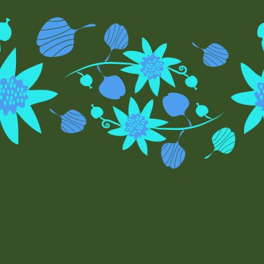 Kusursuz çiçek deseni, vektör çizimi