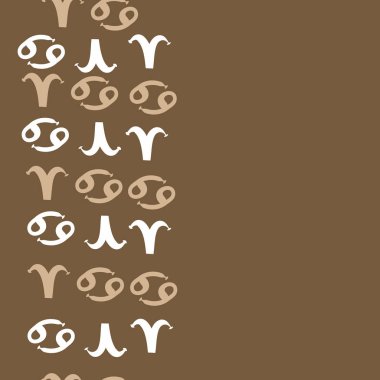 Zodiac Signs Dikişsiz desen. Vektör Illustration