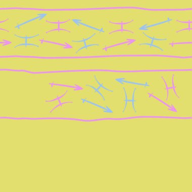 Soyut basit burç süslerinin kusursuz deseni