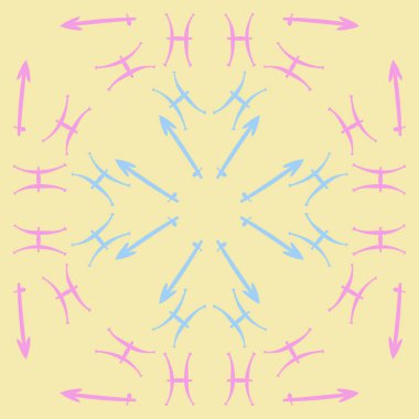 Zodiac Signs Dikişsiz desen. Vektör Illustration