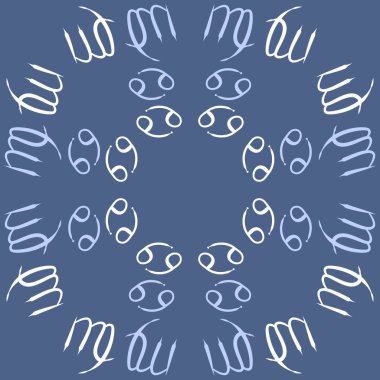 Soyut basit zodyak süsleme Dikişsiz desen