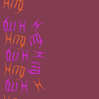 Soyut basit burç süslerinin kusursuz deseni