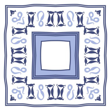 Soyut burçlar süs ile dikişsiz desen