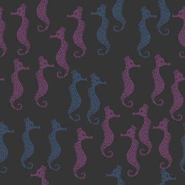 Seahorses desen renkli vektör Illustration