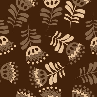 Kusursuz çiçek deseni, vektör çizimi