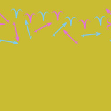 Burçların dikişsiz desen - yay , koç. Vektör çizimi