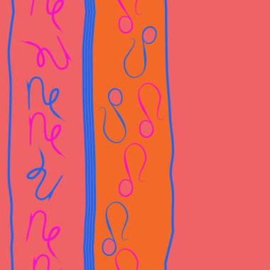 Zodyak işaretleri Dikişsiz desen - aslan, oğlak. Vektör çizimi