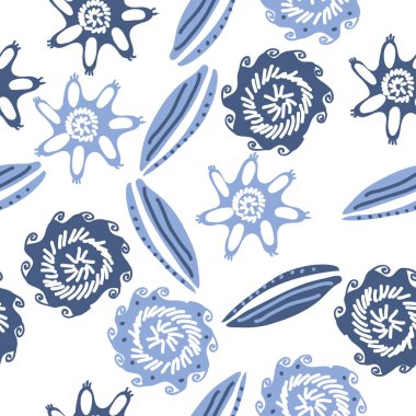 dikişsiz deniz deseni, sadece vektör illüstrasyon