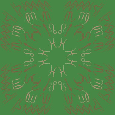 Soyut basit burç süslerinin kusursuz deseni