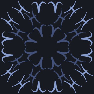 Soyut basit çiçek süsünün dikişsiz deseni