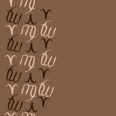 Zodiac Signs deseni, doodle, avier, akrep, kopya alanı