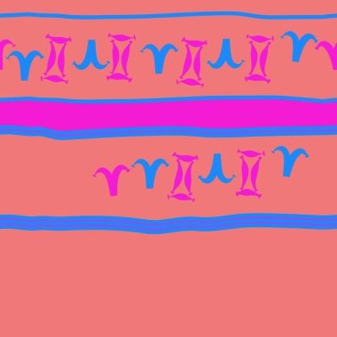 Zodyak işaretleri Dikişsiz desen - koç, İkizler. Vektör çizimi