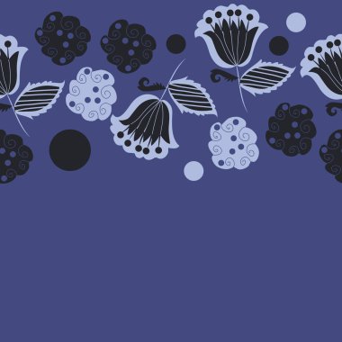 Renkli çiçekler ile Dikişsiz soyut desen