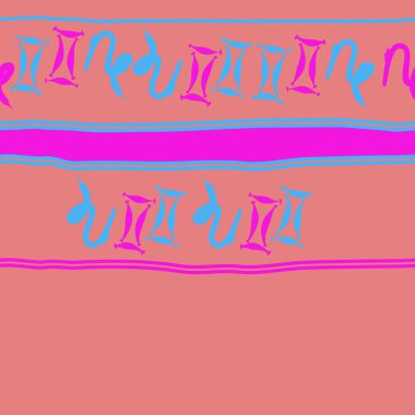 Zodiac Signs ile Dikişsiz soyut desen, vektör illüstrasyon